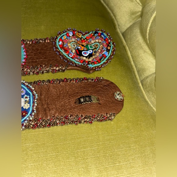 Vintage Handmade boho beaded belt Murano beads amazing piece rare find - Picture 15 of 16